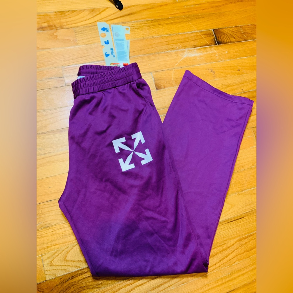 Off White purple joggers S